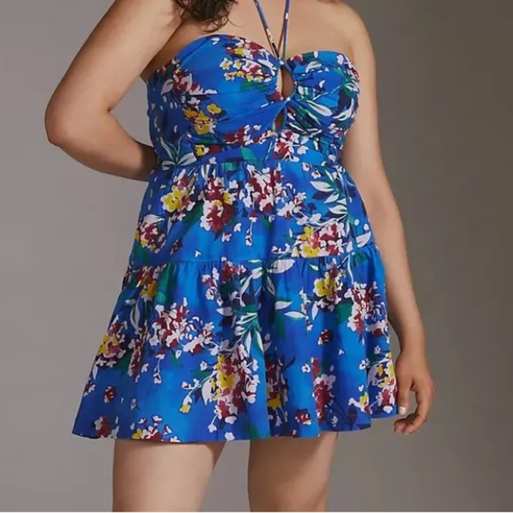 NWT ANTHROPOLOGIE EMILY HALTER MINI DRESS X-LARGE